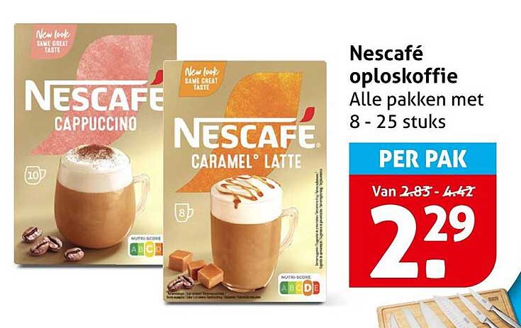 Nescafé oploskoffie Alle pakken met 8 - 25 stuks