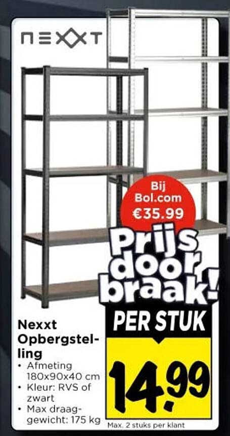 Nexxt Opberglstelling - Prijs doorbraak! PER STUK