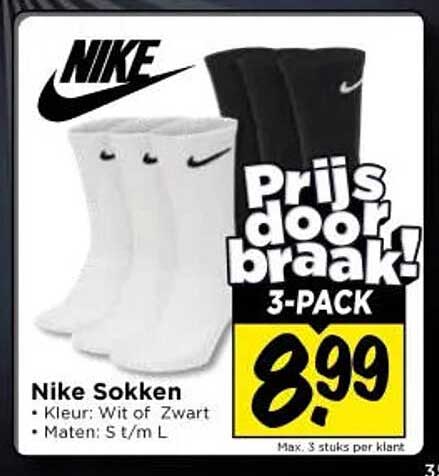 Nike Sokken Prijs doorbraak! 3-PACK
