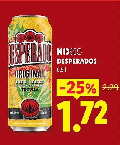 NIX18 DESPERADOS 0,5 l -25%