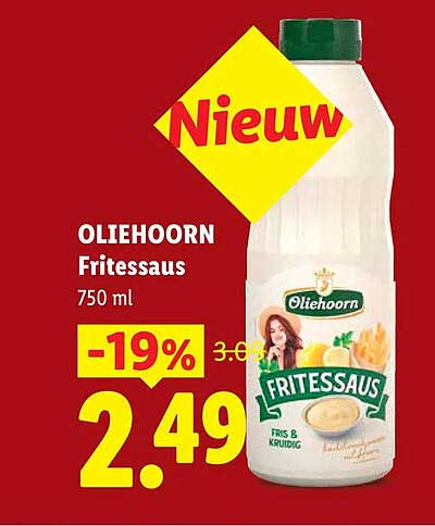 OLIEHOORN Fritessaus 750 ml Nieuw