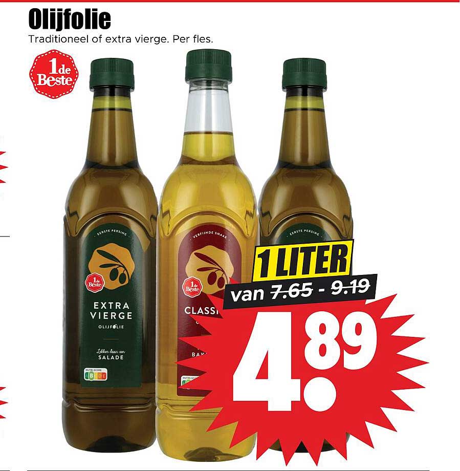 Olijfolie Traditioneel of extra vierge. Per fles. 1 liter
