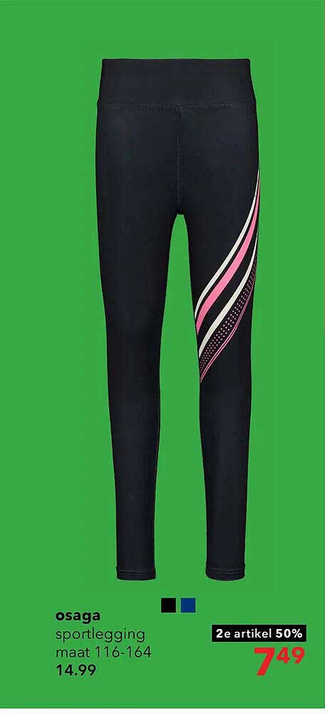 osaga sportlegging maat 116-164 2e artikel 50%