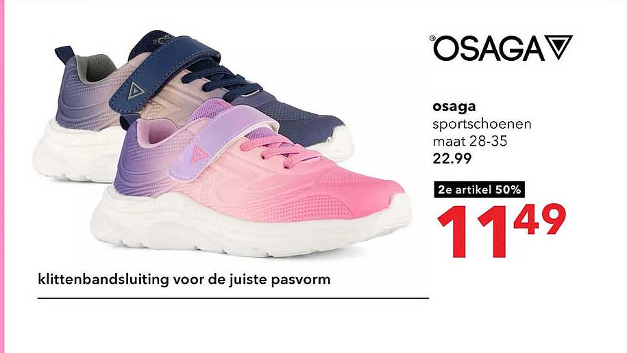 osaga sportschoenen maat 28-35 2e artikel 50%
