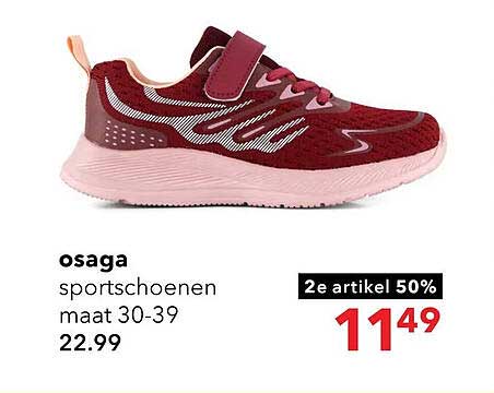 osaga sportschoenen maat 30-39 2e artikel 50%