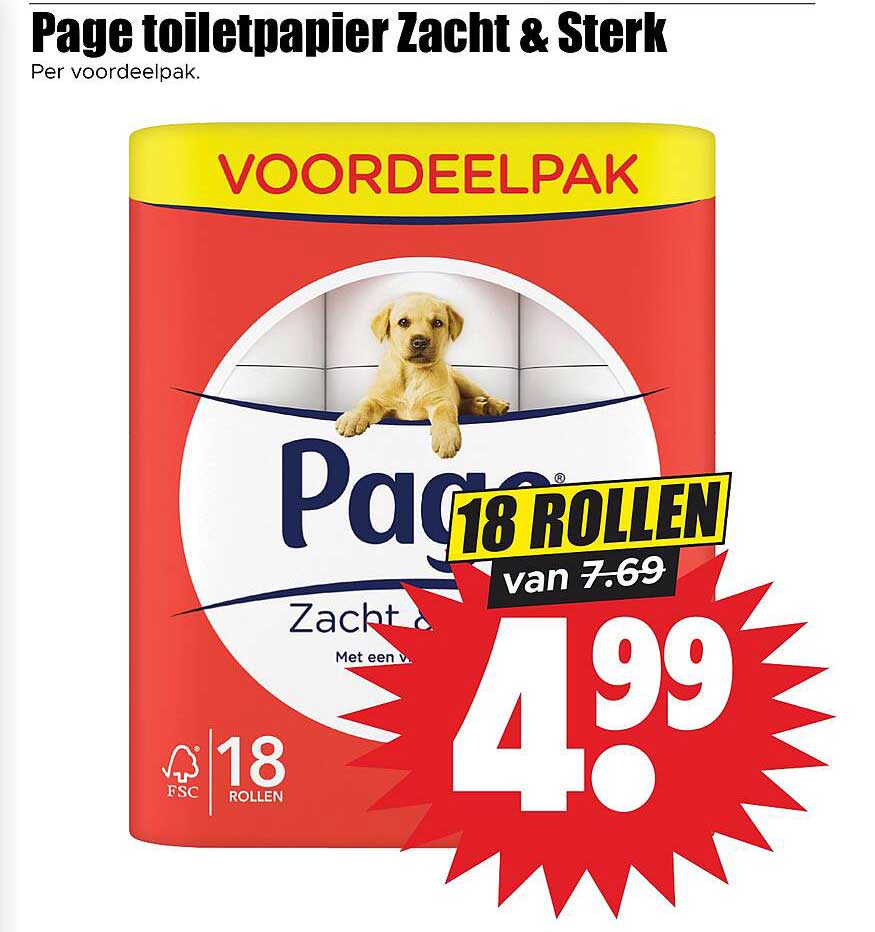Page toiletpapier Zacht & Sterk
