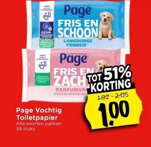 Page Vochtig Toiletpapier