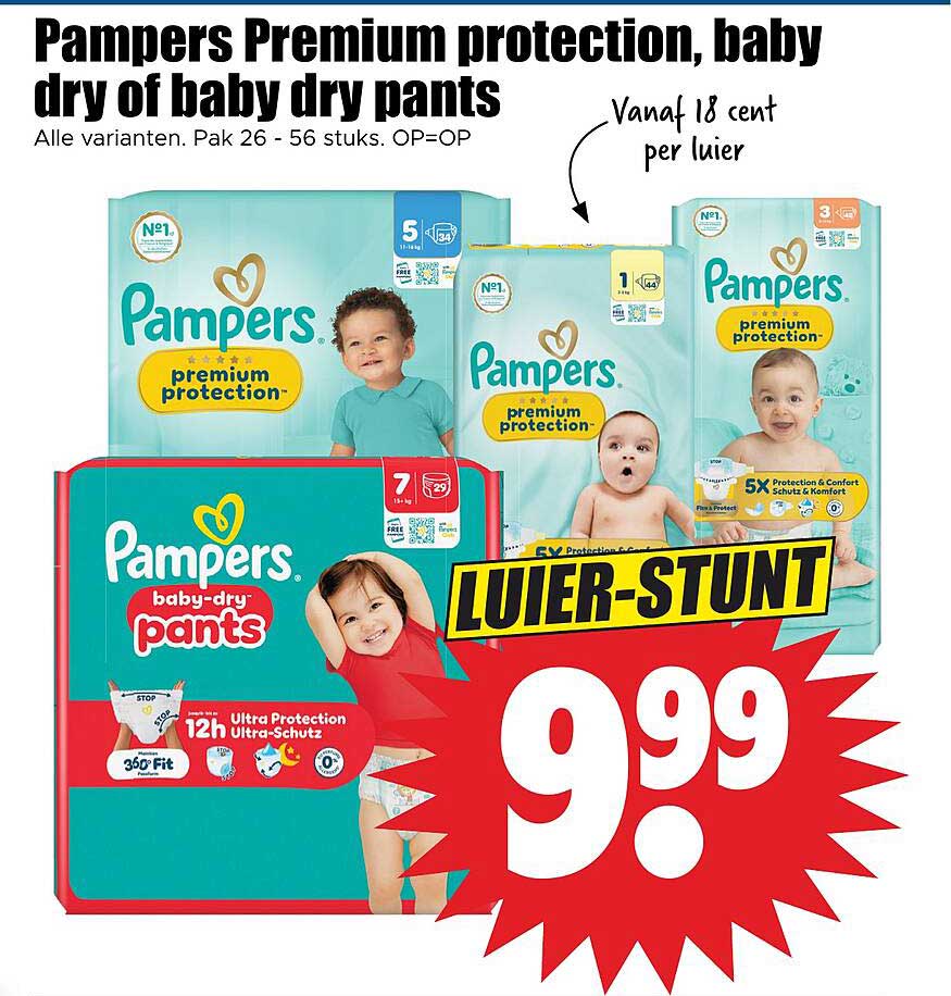 Pampers Premium protection, baby dry of baby dry pants LUIER-STUNT