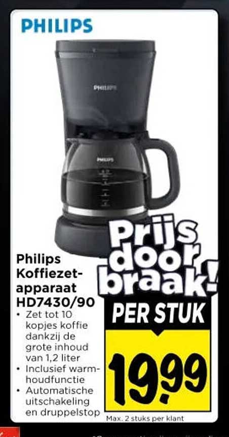 Philips Koffiezet-apparaat HD7430/90 Prijs doorbraak! PER STUK