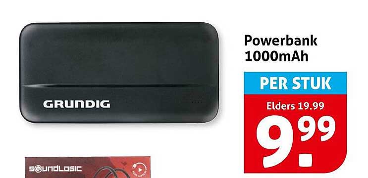 Powerbank 1000mAh PER STUK