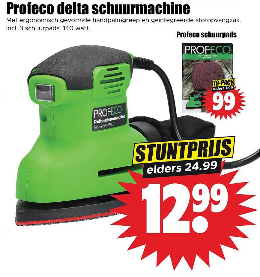 Profeco delta schuurmachine