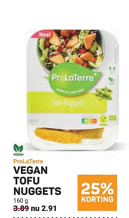 ProLaTerre VEGAN TOFU NUGGETS 25% KORTING