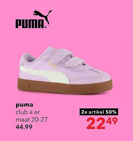 puma club ii er maat 20-27 2e artikel 50%