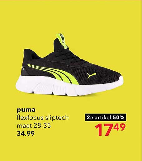 puma flexfocus sliptech maat 28-35 2e artikel 50%