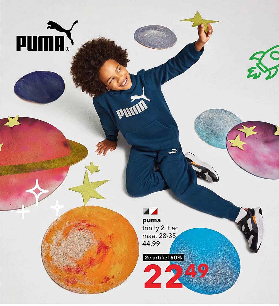 puma trinity 2 lt ac maat 28-35 2e artikel 50%
