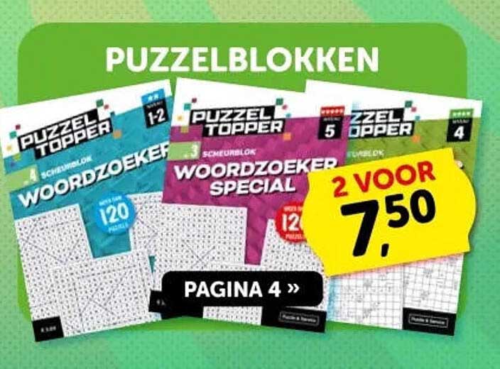 PUZZELBLOKKEN 2 VOOR 7,50