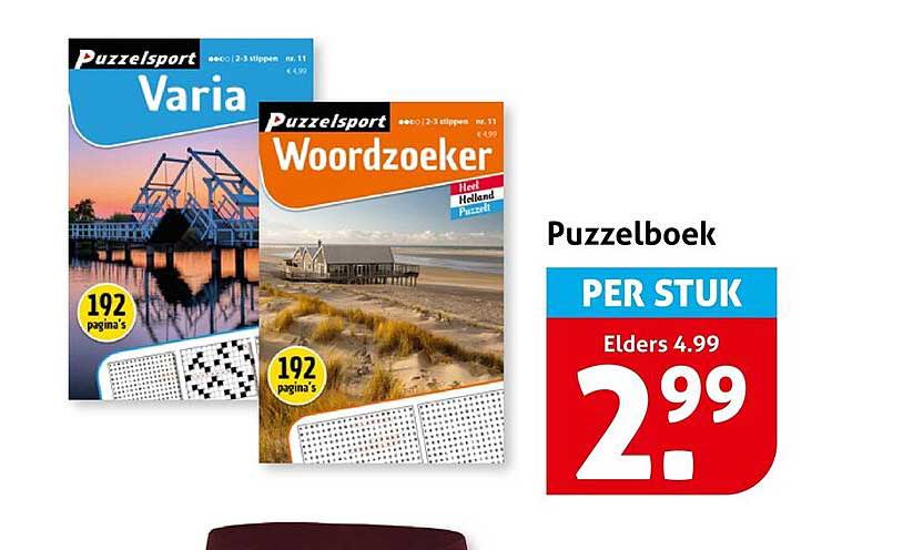 Puzzelboek PER STUK Elders 4.99