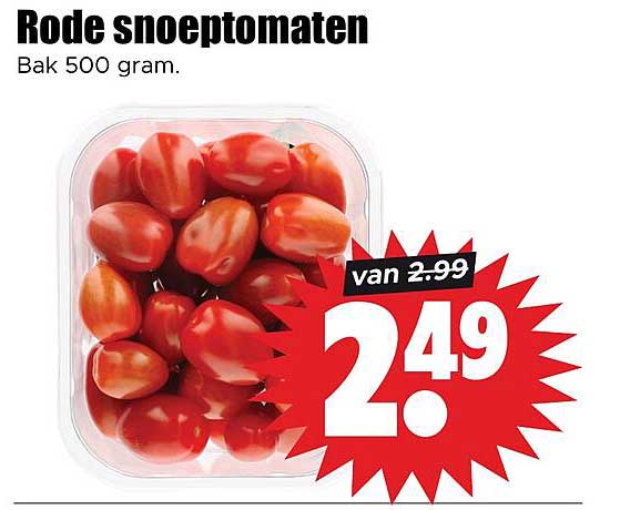 Rode snoeptomaten Bak 500 gram