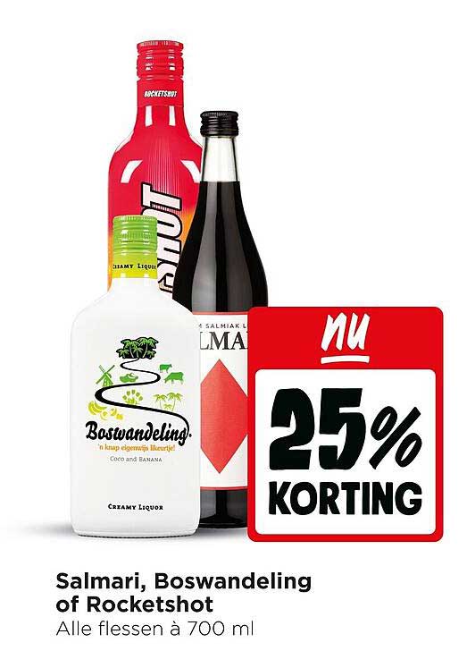 Salmari, Boswandeling of Rocketshot 25% KORTING