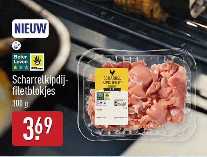 Scharrelkipdij-filetblokjes 300 g