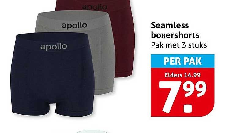 Seamless boxershorts Pak met 3 stuks