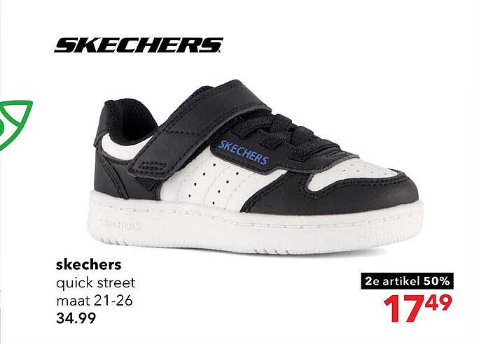 skechers quick street maat 21-26 2e artikel 50%