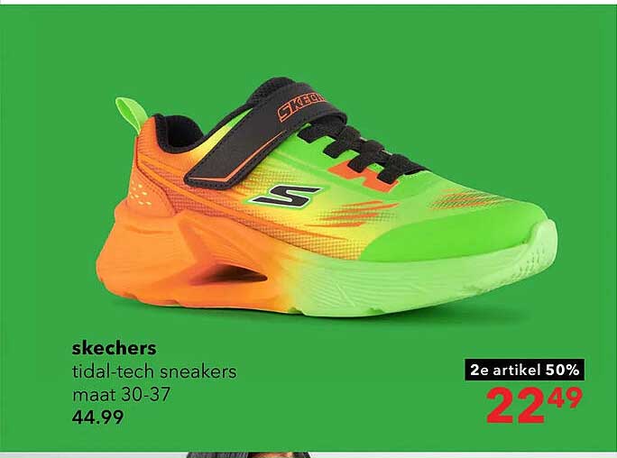 skechers tidal-tech sneakers maat 30-37 2e artikel 50%