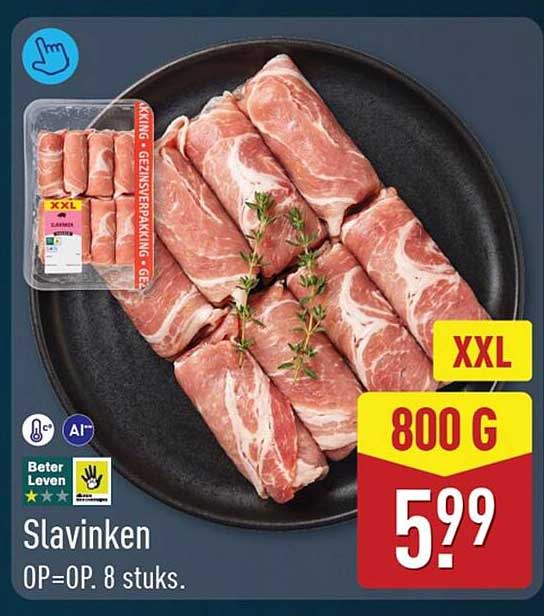 Slavinken OP=OP. 8 stuks. XXL 800 G