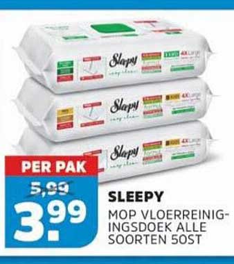 Sleepy mop vloerenreinigingsdoek alle soorten 50st