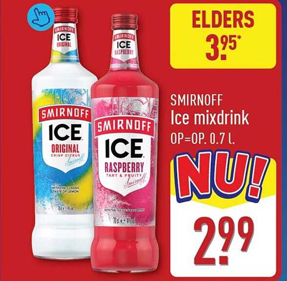 Smirnoff Ice mixdrink OP=OP. 0.7 l. NU!