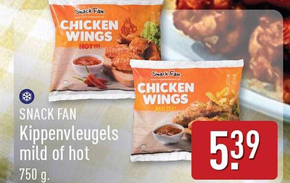 SNACK FAN Kippenvleugels mild of hot 750 g