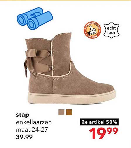 stap enkellaarzen maat 24-27 2e artikel 50%