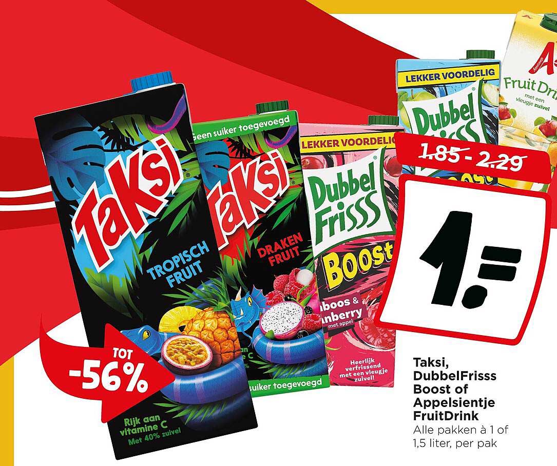 Taksi, DubbelFrisss Boost of Appelsientje FruitDrink