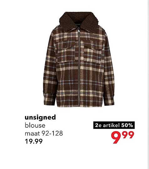 unsigned blouse maat 92-128 2e artikel 50%