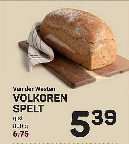 Van der Westen VOLKOREN SPELT gist 800 g