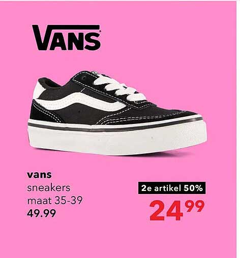 vans sneakers maat 35-39 2e artikel 50%