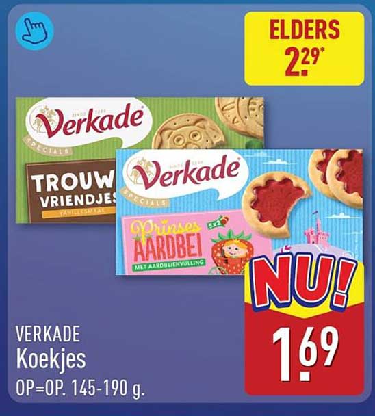 VERKADE Koekjes OP=OP. 145-190 g.