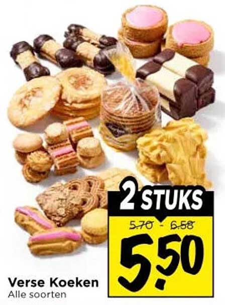 Verse Koeken Alle soorten 2 stuks