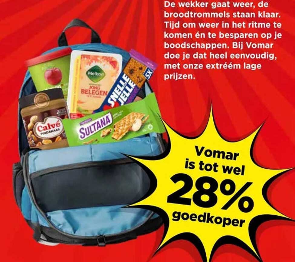 Vomar is tot wel 28% goedkoper