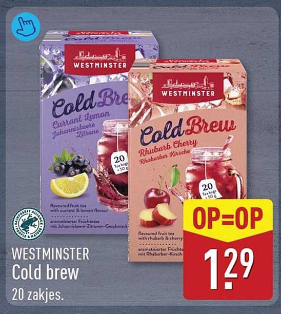 WESTMINSTER Cold brew 20 zakjes OP=OP