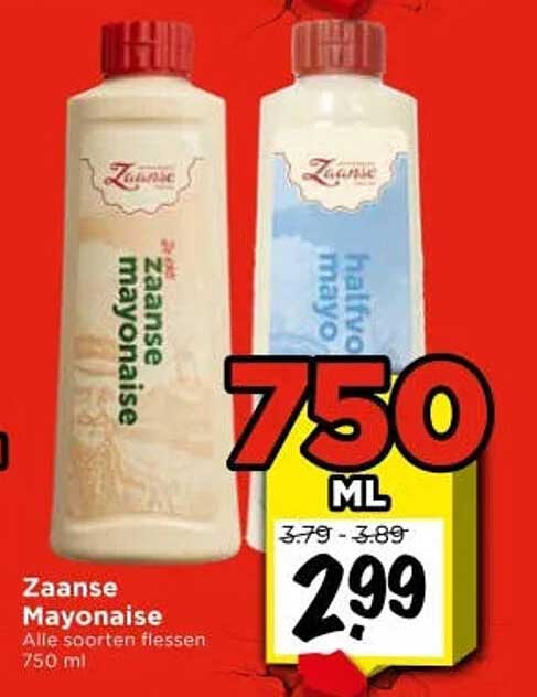Zaanse Mayonaise Alle soorten flessen 750 ml