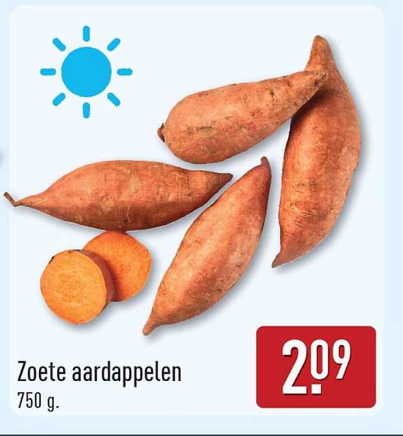 Zoete aardappelen 750 g.