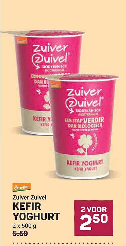 Zuiver Zuivel KEFIR YOGHURT 2 x 500 g