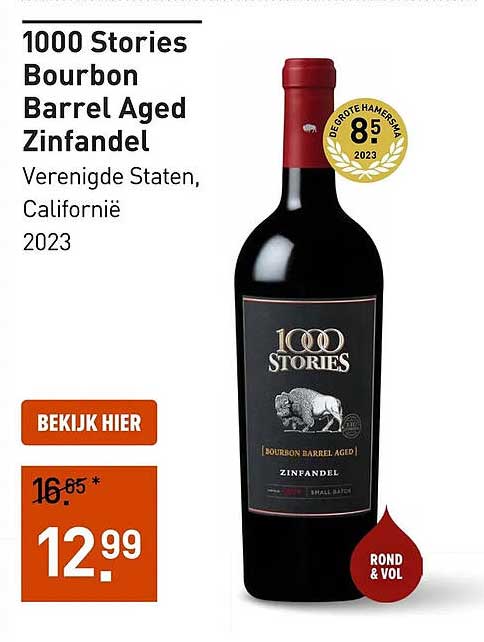 1000 Stories Bourbon Barrel Aged Zinfandel Verenigde Staten, Californië 2023