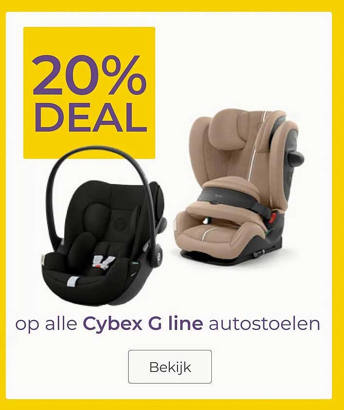 20% DEAL op alle Cybex G line autostoelen