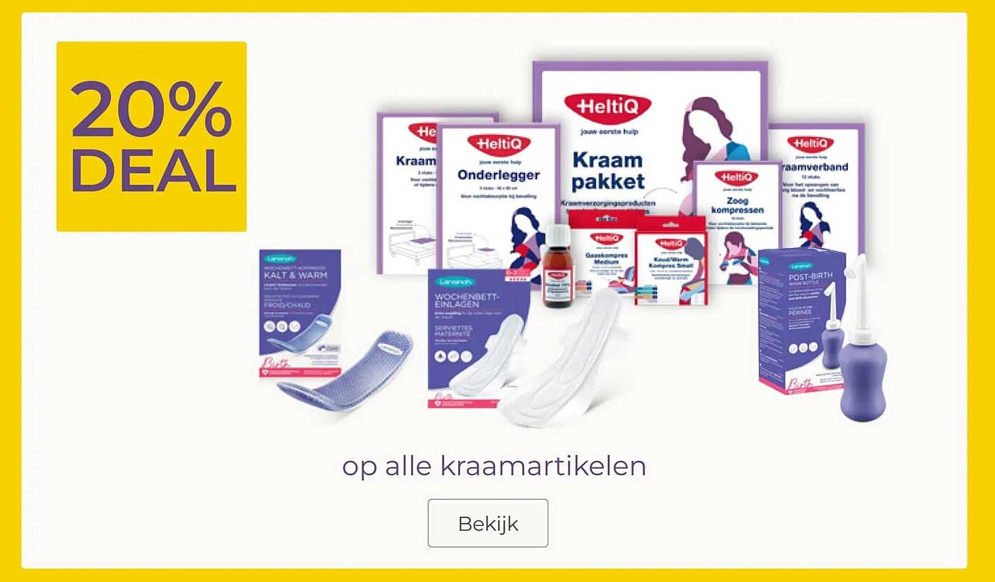 20% DEAL op alle kraamartikelen