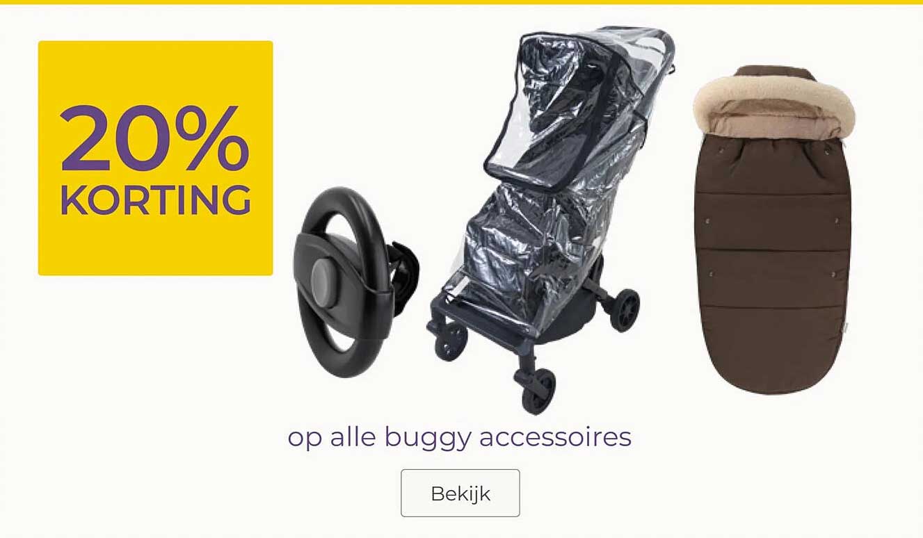 20% korting op alle buggy accessoires