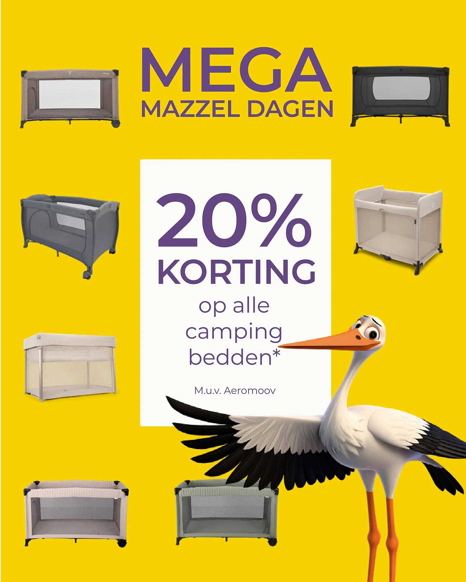 20% korting op alle camping bedden*