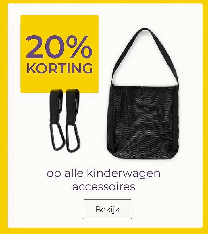 20% KORTING op alle kinderwagen accessoires