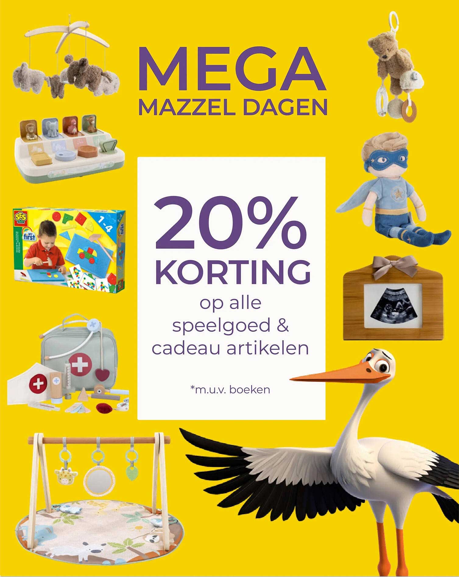 20% korting op alle speelgoed & cadeau artikelen
